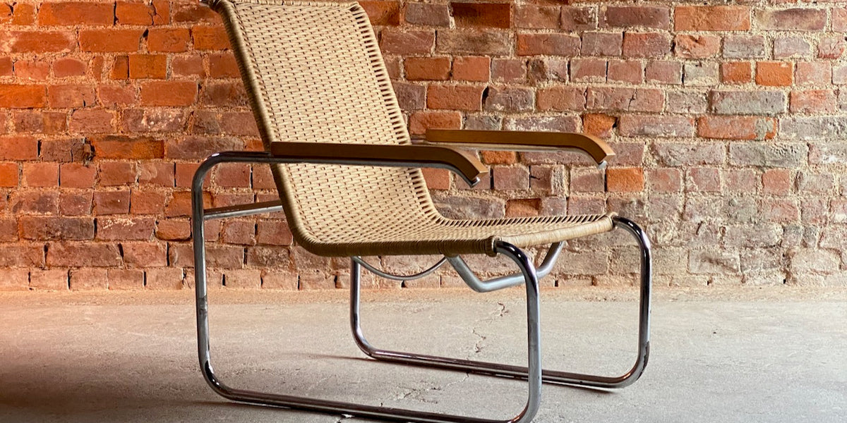 Marcel Breuer B35 lounge chair armchair by Thonet Bauhaus circa 1940s Splendid Antiques